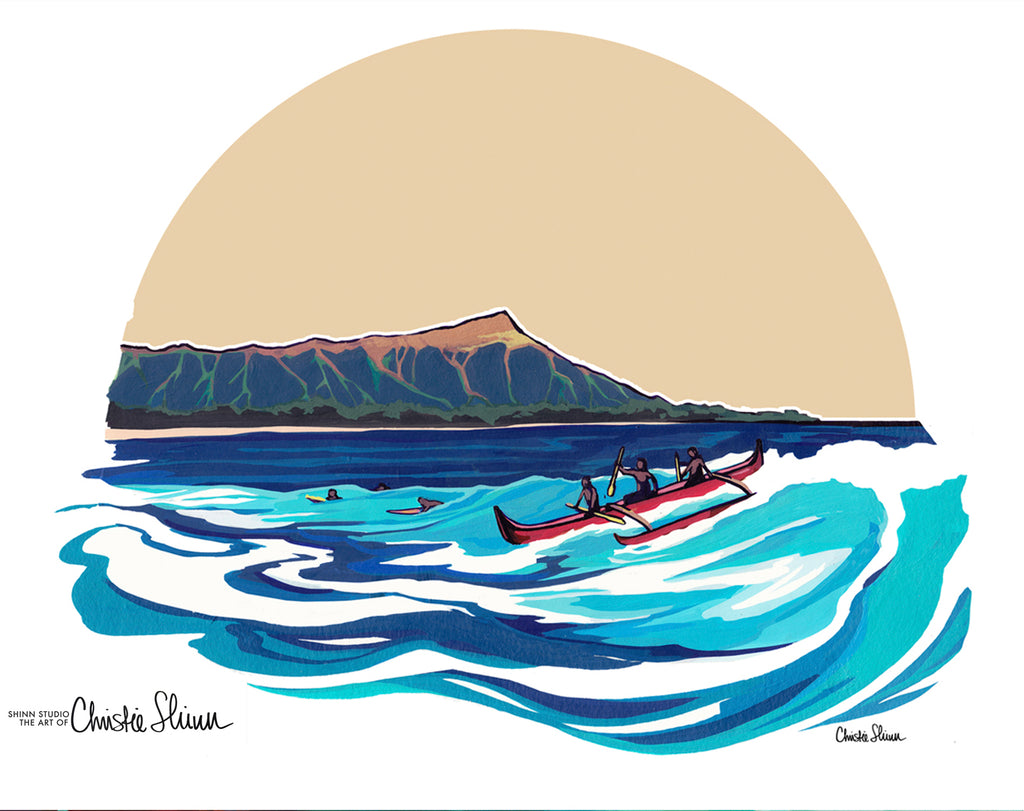 Canoes Art Print by Christie Shinn