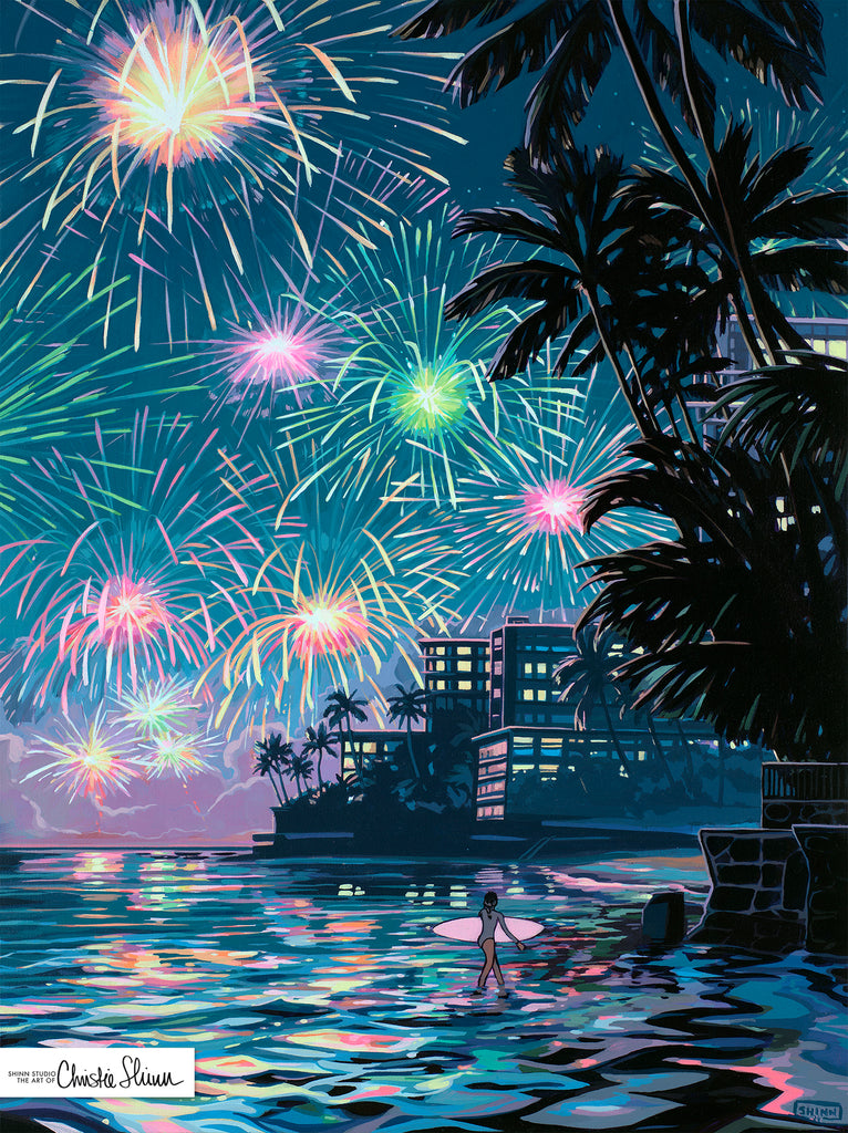 Friday Fireworks Print by Christie Shinn