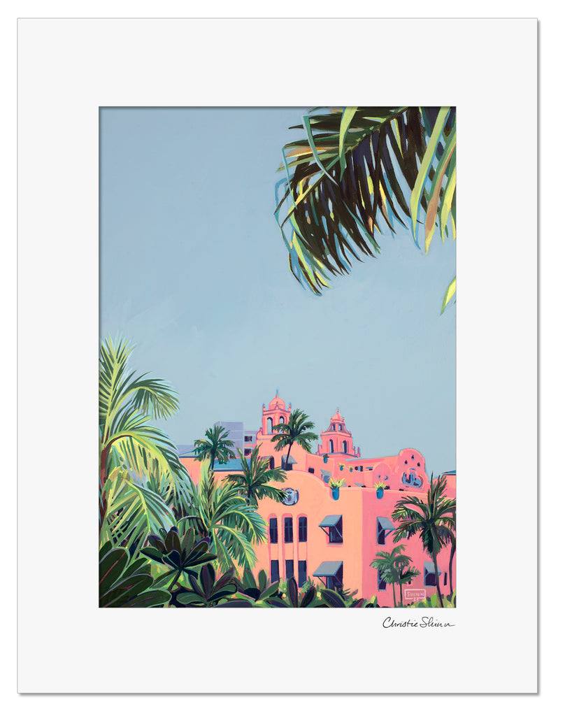 Royal Among the Palms Matted Print